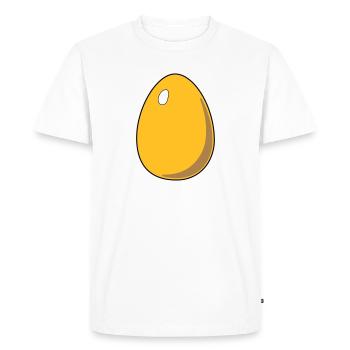 Egg - Men's Premium Organic T-Shirt - white - Front - Nico (187cm)