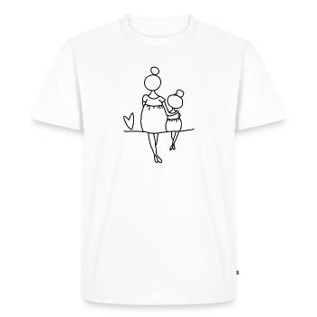 Mother daughter love - Men's Premium Organic T-Shirt - white - Front - Nico (187cm)