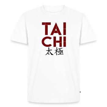 J’adore le Tai Chi, le Tai Chi, le Tai Chi Hoodies, le Tai Chi - T-shirt Premium bio Homme - blanc - Devant - Nico (187cm)