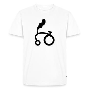 tracteur - T-shirt Premium bio Homme - blanc - Devant - Nico (187cm)