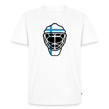 Hockey Goalie Mask Finlande - T-shirt Premium bio Homme - blanc - Devant - Nico (187cm)