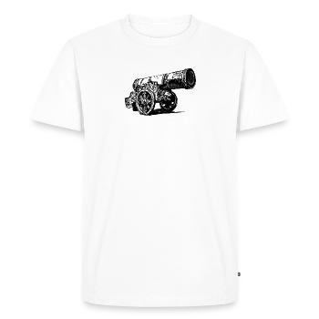 cannon - Men's Premium Organic T-Shirt - white - Front - Nico (187cm)