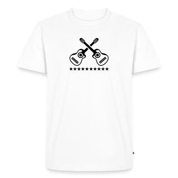 Guitare Guitare Musique Son Musique - T-shirt Premium bio Homme - blanc - Devant - Nico (187cm)