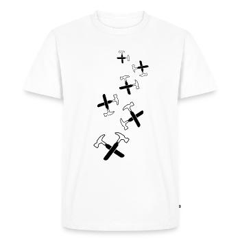 Symbole du marteau - T-shirt Premium bio Homme - blanc - Devant - Nico (187cm)