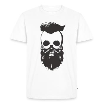 DEAD HEAD SKULLS ROCK N ROLL MODERN T-SHIRT - Men's Premium Organic T-Shirt - white - Front - Nico (187cm)