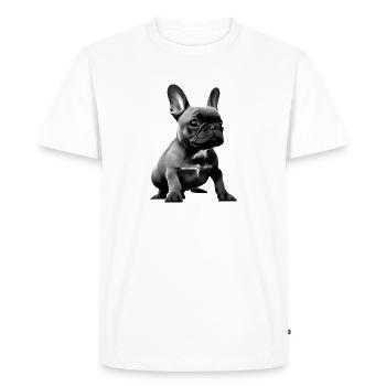 Chiens Chien bouledogue Français Chien Propriétaire - T-shirt Premium bio Homme - blanc - Devant - Nico (187cm)