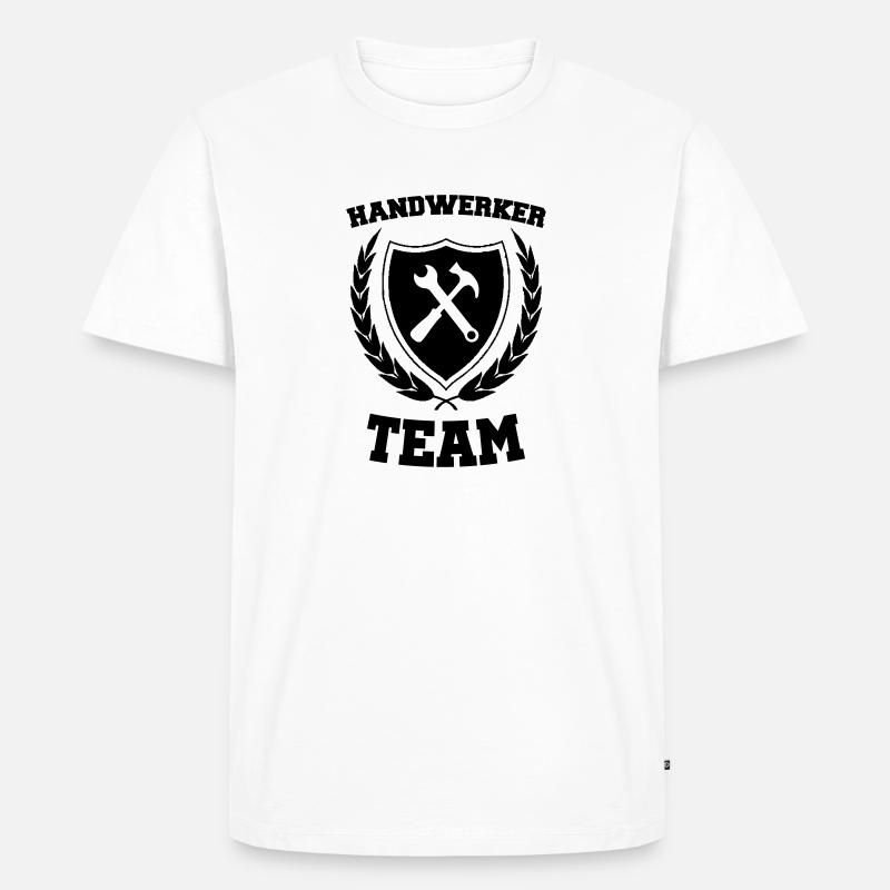 handwerker team 01 - Männer Premium Bio T-Shirt - Weiß