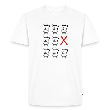 Bembel sink "KABOOM!" #FFM #EiGude - Men's Premium Organic T-Shirt - white - Front - Nico (187cm)