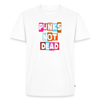 Stay Punk punker outfit Punkrock Streetpunk - T-shirt Premium bio Homme - blanc - Devant - Nico (187cm)