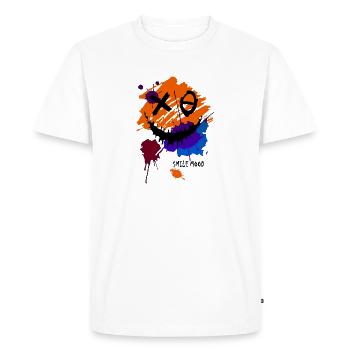 Smile Cartoon Vector Smile Funny Icon Happy Face - Men's Premium Organic T-Shirt - white - Front - Nico (187cm)