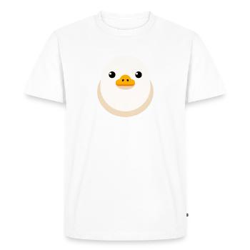 Chick Light le Quack pour les fonds sombres - T-shirt Premium bio Homme - blanc - Devant - Nico (187cm)