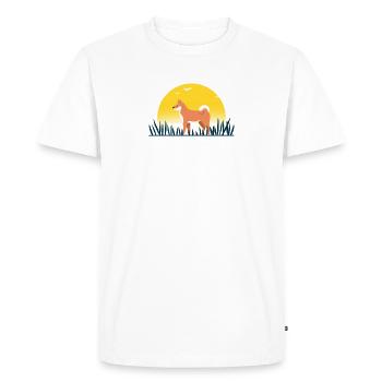 La maison est là où se trouve mon chien - T-shirt Premium bio Homme - blanc - Devant - Nico (187cm)
