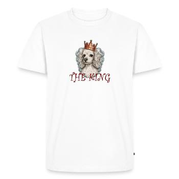 DOG POODLE THE KING BREED CUTE POODLE DOG - Men's Premium Organic T-Shirt - white - Front - Nico (187cm)