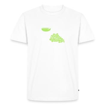 verre à vin - T-shirt Premium bio Homme - blanc - Devant - Nico (187cm)