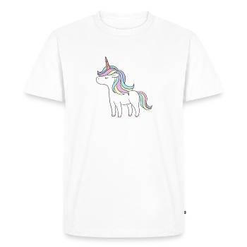Licorne Unicorn - T-shirt Premium bio Homme - blanc - Devant - Nico (187cm)