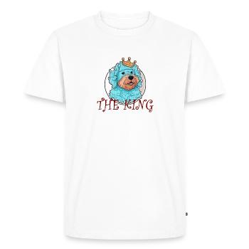 DOG POODLE THE KING BREED CUTE POODLES DOG - Men's Premium Organic T-Shirt - white - Front - Nico (187cm)
