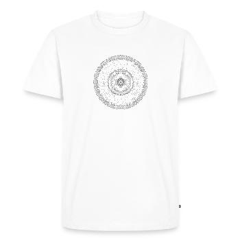 Cercle géométrique des années 60 / 70 Design_Black - T-shirt Premium bio Homme - blanc - Devant - Nico (187cm)
