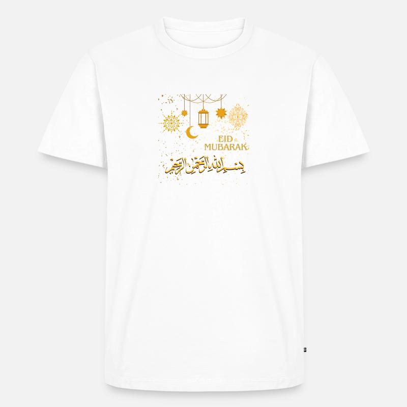Ramadan, Eid Mubarak - Männer Premium Bio T-Shirt - Weiß