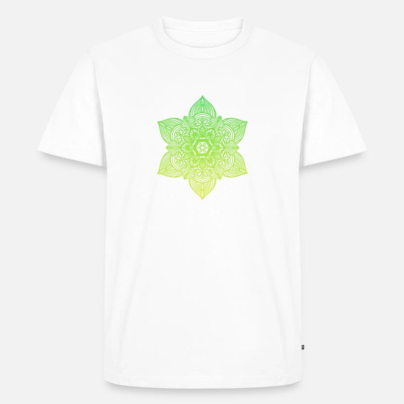 Mandala - Männer Premium Bio T-Shirt - Weiß
