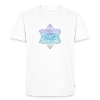 Mandala - T-shirt Premium bio Homme - blanc - Devant - Nico (187cm)