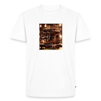 Espresso Life - Men's Premium Organic T-Shirt - white - Front - Nico (187cm)
