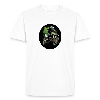 Éclaboussures de motocross - T-shirt Premium bio Homme - blanc - Devant - Nico (187cm)