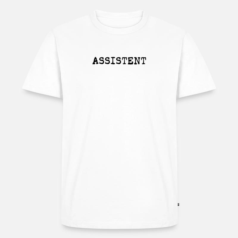 Assistent - Männer Premium Bio T-Shirt - Weiß