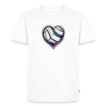 Volleyball Heart Beach Volleyball amour pour les fans - T-shirt Premium bio Homme - blanc - Devant - Nico (187cm)