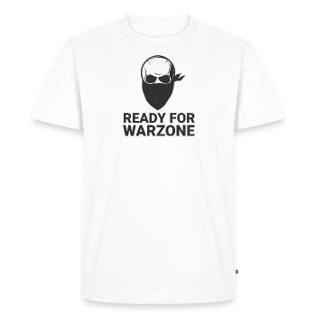 READY FOR WARZONE COD GAMING - T-shirt Premium bio Homme - blanc - Devant - Nico (187cm)