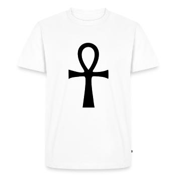 Ankh Egypt symbol - Men's Premium Organic T-Shirt - white - Front - Nico (187cm)