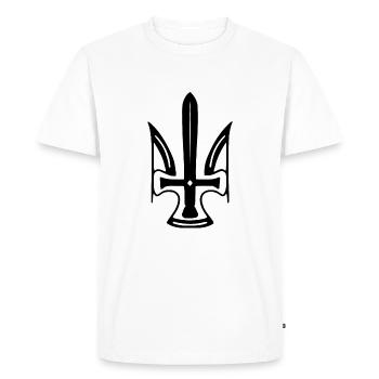 Ukraine - T-shirt Premium bio Homme - blanc - Devant - Nico (187cm)