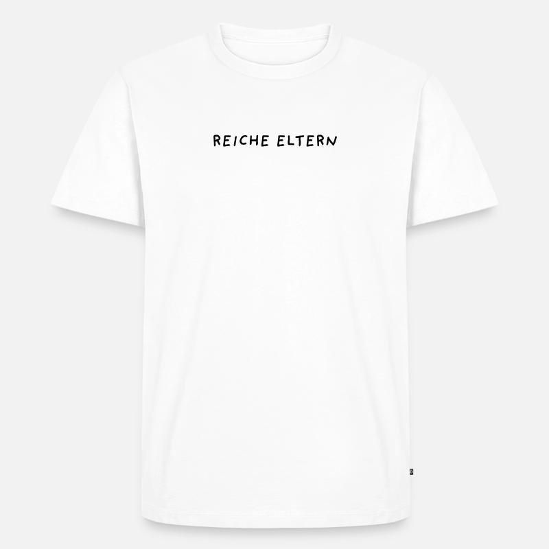 Reiche Eltern - Männer Premium Bio T-Shirt - Weiß