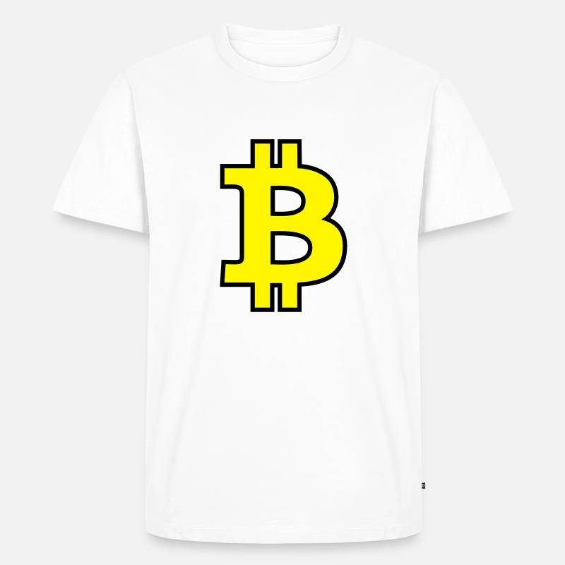 Bitcoin Satoshi Nakamoto - Männer Premium Bio T-Shirt - Weiß