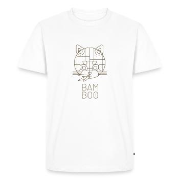 Sweet munching red Panda - Linework - bown - T-shirt Premium bio Homme - blanc - Devant - Nico (187cm)