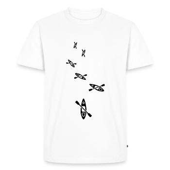 Canoe icon - Men's Premium Organic T-Shirt - white - Front - Nico (187cm)