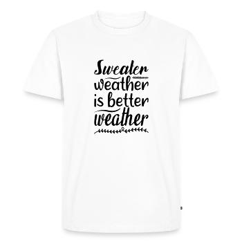22 pulls météo est meilleur temps - T-shirt Premium bio Homme - blanc - Devant - Nico (187cm)
