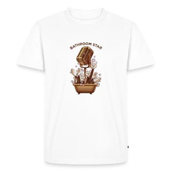 BATHROOM STAR - Men's Premium Organic T-Shirt - white - Front - Nico (187cm)