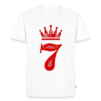 7 Couronne numérique - T-shirt Premium bio Homme - blanc - Devant - Nico (187cm)
