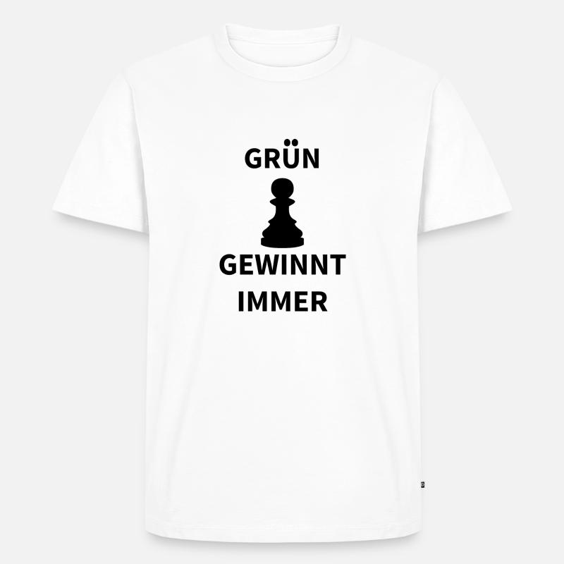 boardgame chess backgammon game night - Männer Premium Bio T-Shirt - Weiß