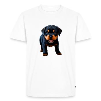 Rottweiler Chiens Chien Chiot Chien Rottweiler Chiot - T-shirt Premium bio Homme - blanc - Devant - Nico (187cm)