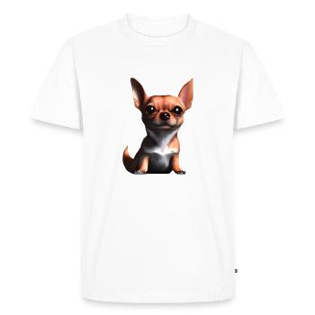 Chiens Chihuahua Chien Chihuahua Chihuahua Puppy Dog Propriétaires - T-shirt Premium bio Homme - blanc - Devant - Nico (187cm)