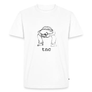 TNC BLACK - Men's Premium Organic T-Shirt - white - Front - Nico (187cm)