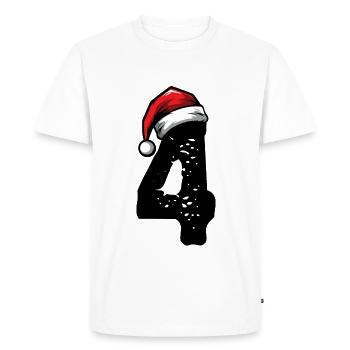 4 Numéro de Noël - T-shirt Premium bio Homme - blanc - Devant - Nico (187cm)