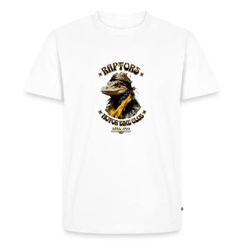 Club de moto RAPTORS - T-shirt Premium bio Homme - blanc - Devant - Nico (187cm)