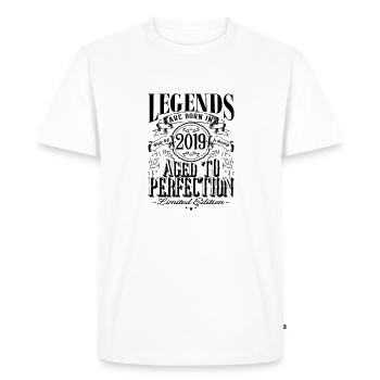 Vintage Né(e) un mois de 2019 anniversaire - T-shirt Premium bio Homme - blanc - Devant - Nico (187cm)