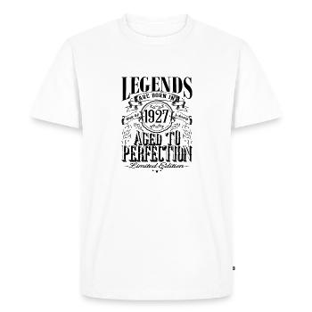 Vintage Born One Month 1927 Birthday - Men's Premium Organic T-Shirt - white - Front - Nico (187cm)