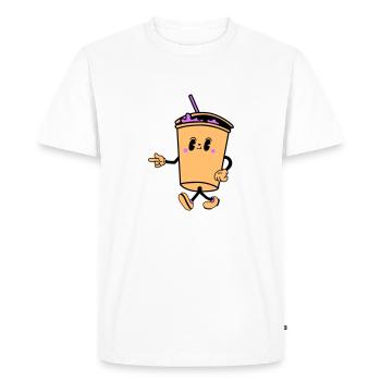 Drink Cartoon - Men's Premium Organic T-Shirt - white - Front - Nico (187cm)