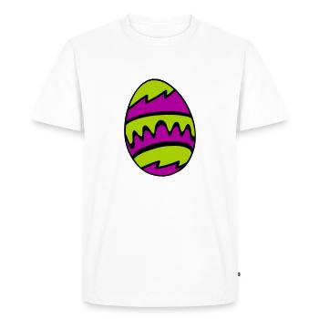 Œuf de Pâques - T-shirt Premium bio Homme - blanc - Devant - Nico (187cm)