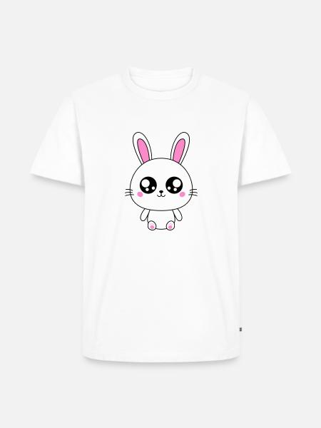 Cute Rabbit - Men's Premium Organic T-Shirt - white