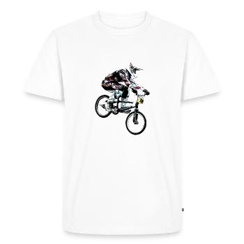 bmx - T-shirt Premium bio Homme - blanc - Devant - Nico (187cm)